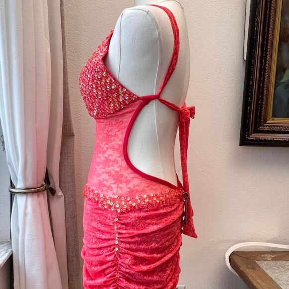 Rhythm Couture Beaded Lace Ruched Mini Dress – Size M, NWT - Picture 6 of 8